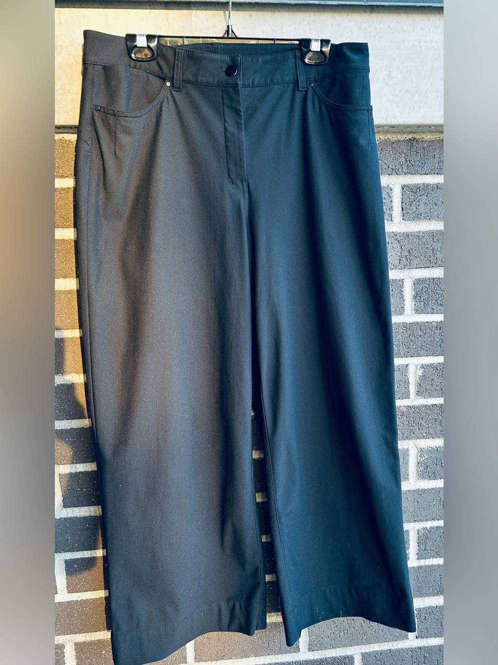 Lululemon - Black City Sleek 5 Pocket High-Rise Wide-Leg Pant 7/8 Length